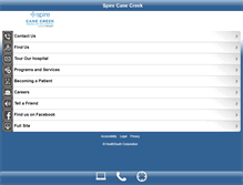 Tablet Screenshot of healthsouthcanecreek.com